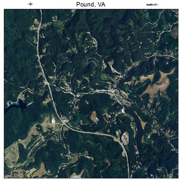 Pound, VA air photo map