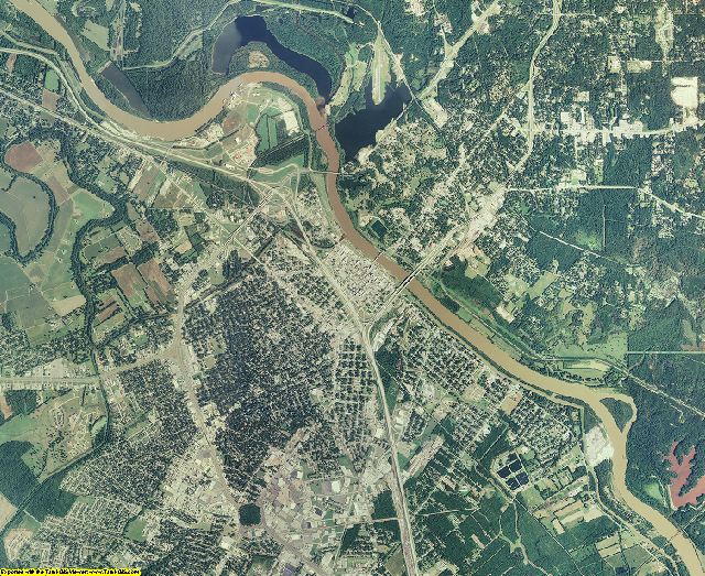 Rapides County, Louisiana aerial photography