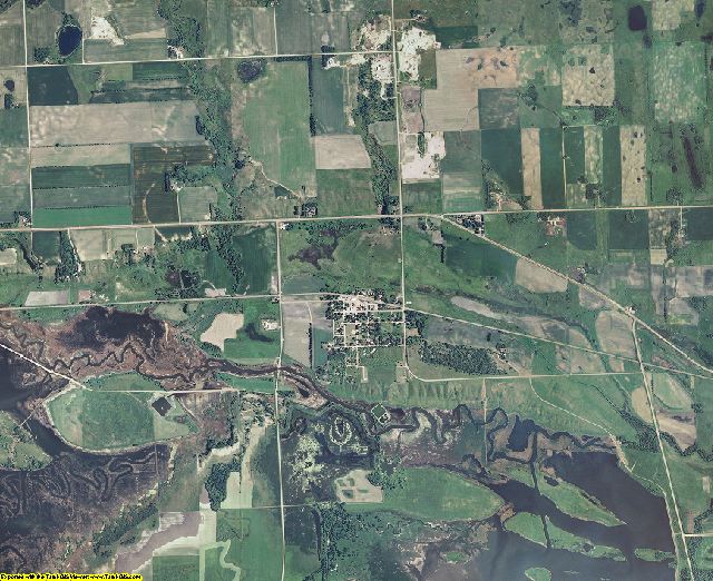 Lac qui Parle County, Minnesota aerial photography