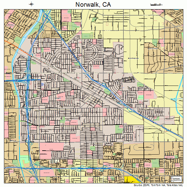 Norwalk California Street Map 0652526