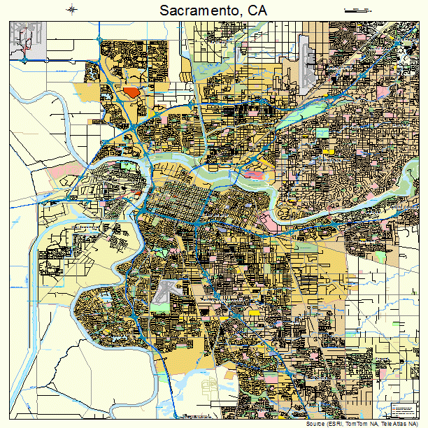 Sacramento California Street Map