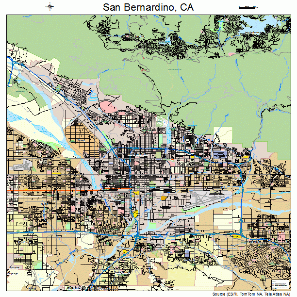 San Bernardino California Street Map 0665000