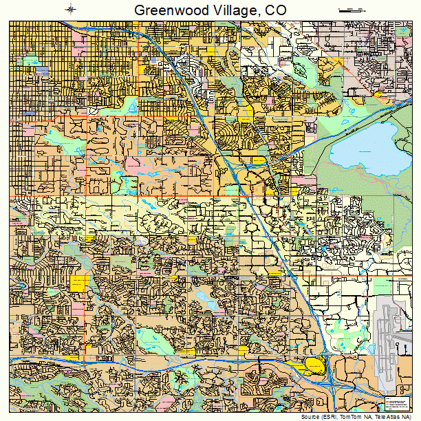 Greenwood Village Colorado Street Map 0833035