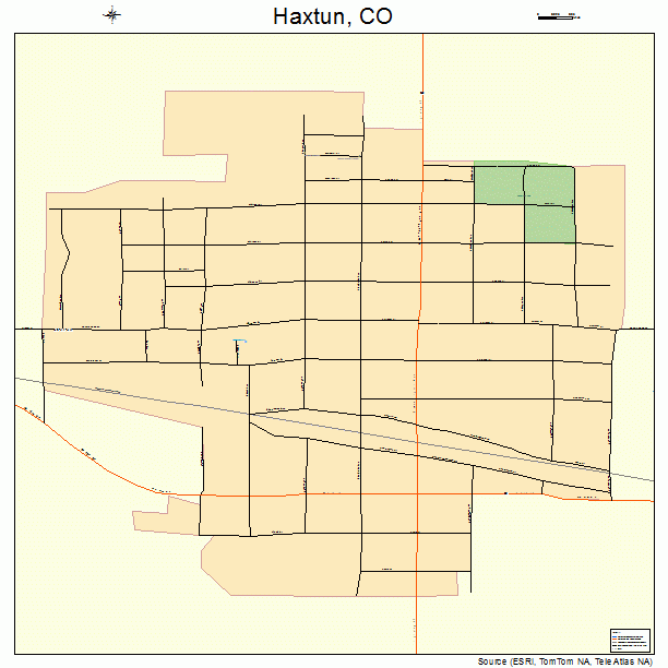 Haxtun Colorado Street Map 0834960