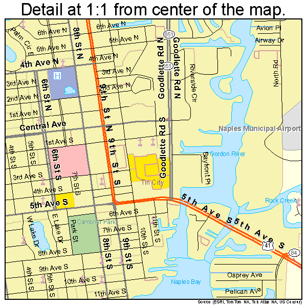 Naples Florida Street Map