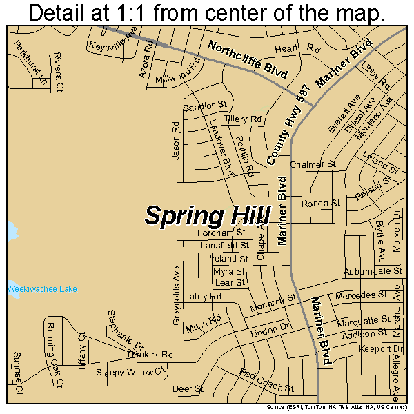 Spring Hills Florida Map - United States Map