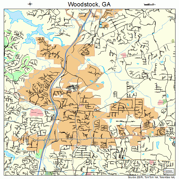 Map Of Woodstock Georgia - Leia Shauna