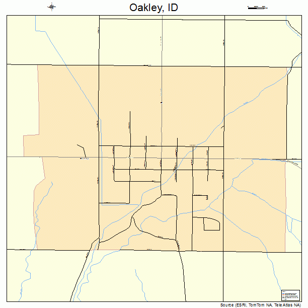 oakley idaho map