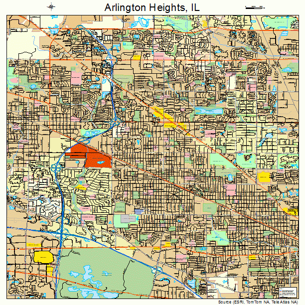 Arlington Heights Illinois Street Map 1702154