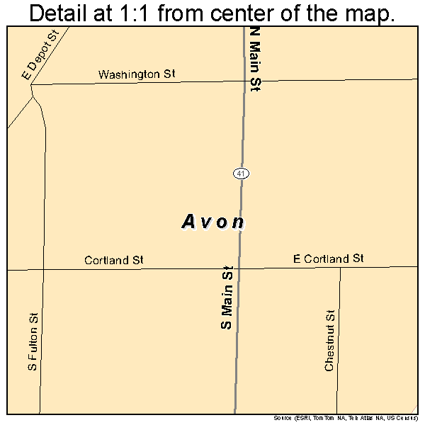 Avon Illinois Street Map 1703207