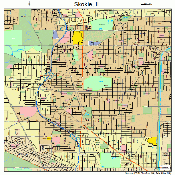 Skokie Illinois Street Map 1770122