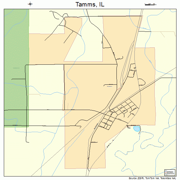 Tamms Illinois Street Map 1774457