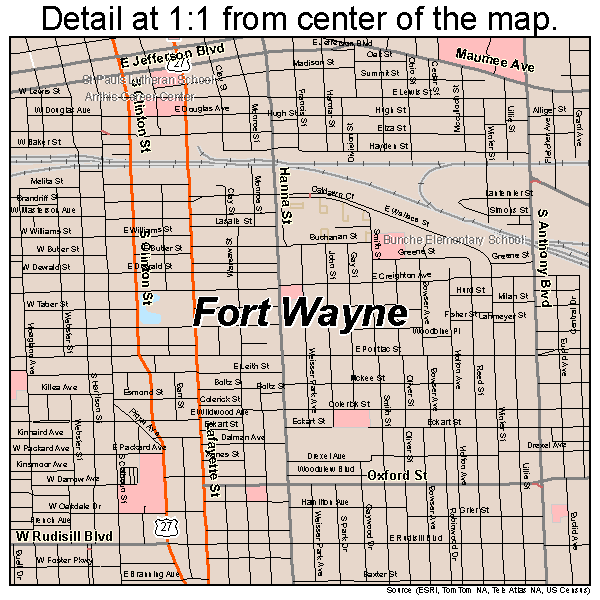 Fort Wayne Indiana Map - United States Map