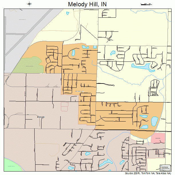 Melody Hill, IN street map