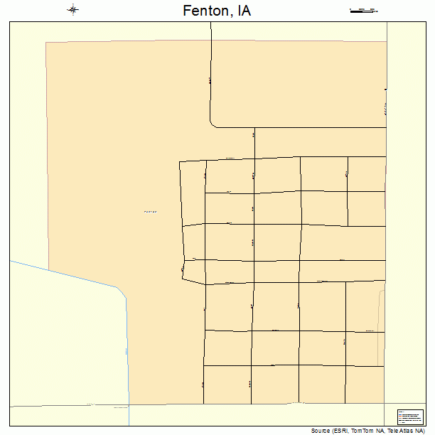 Fenton Iowa Street Map 1927210