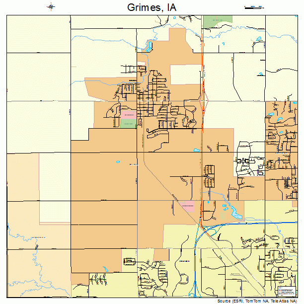 Grimes Iowa Street Map 1933060