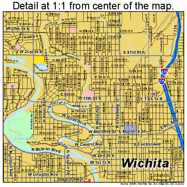 Road Map Of Wichita KS