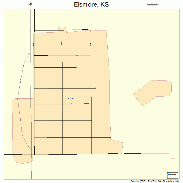 Elsmore Kansas Street Map 2020875