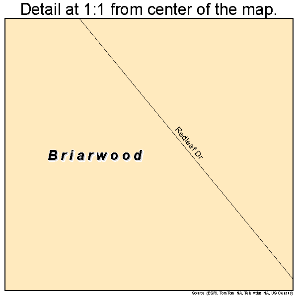 Briarwood, Kentucky road map detail