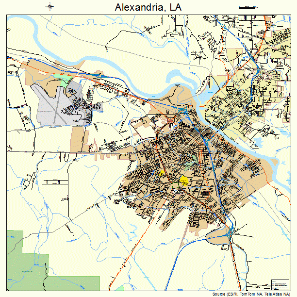 Alexandria Louisiana Street Map 2200975
