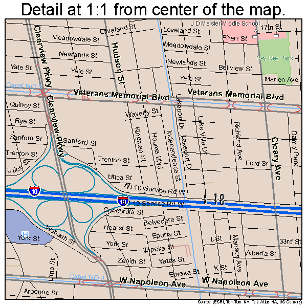 Road Map Of Metairie