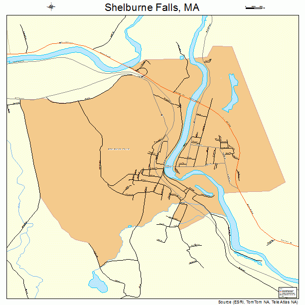 Shelburne Falls, MA street map