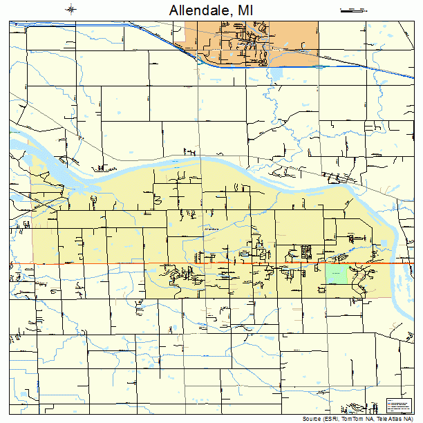 Allendale Michigan Street Map 2601340