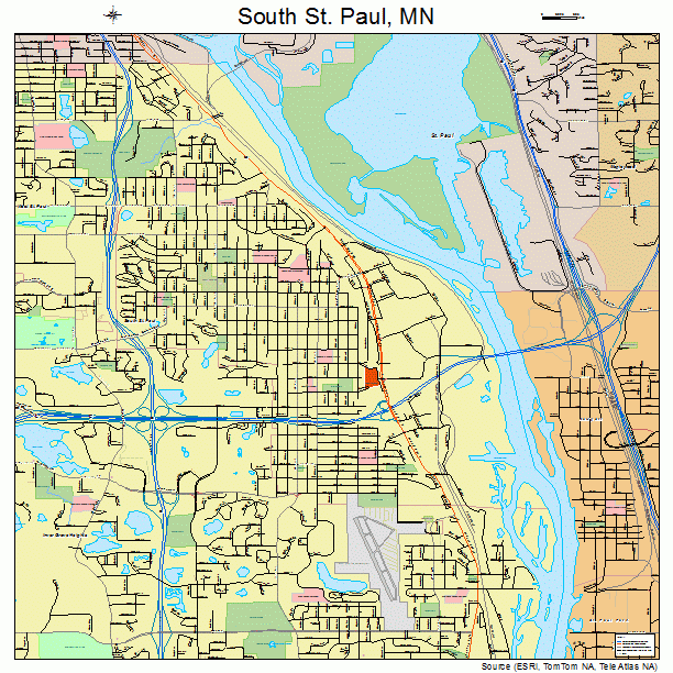 St. Paul Minnesota Street Map 2758000