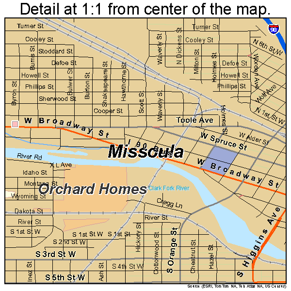 Street Map Of Missoula Montana - Bunnie Valentia