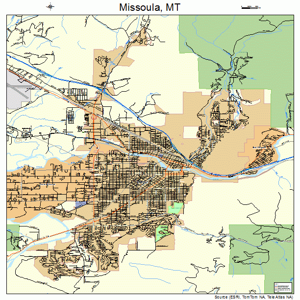 Street Map Of Missoula Montana - Bunnie Valentia