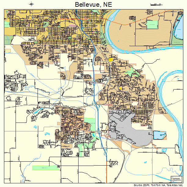 Bellevue Nebraska Area Map Light Hebstreits Sketches Area Map ...