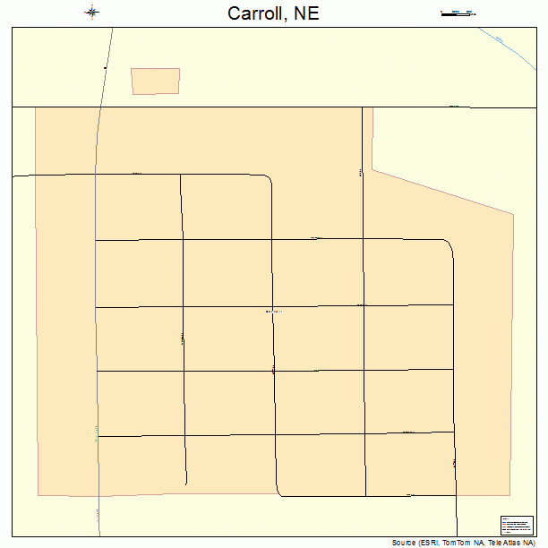 Carroll Nebraska Street Map 3108010