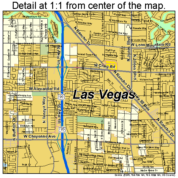 Las Vegas Nevada Street Map 3240000