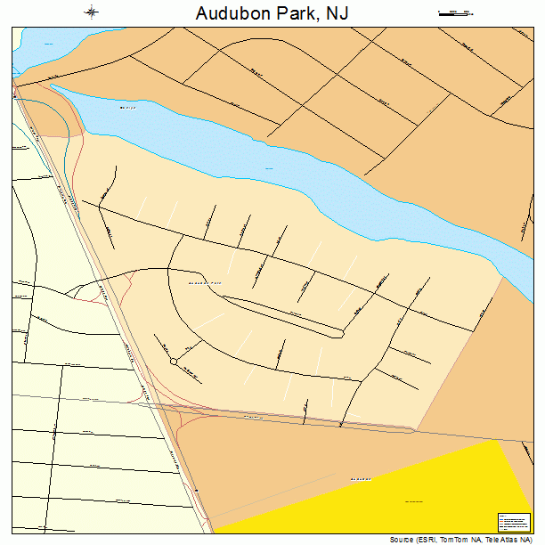 Audubon Park New Jersey Street Map 3402230