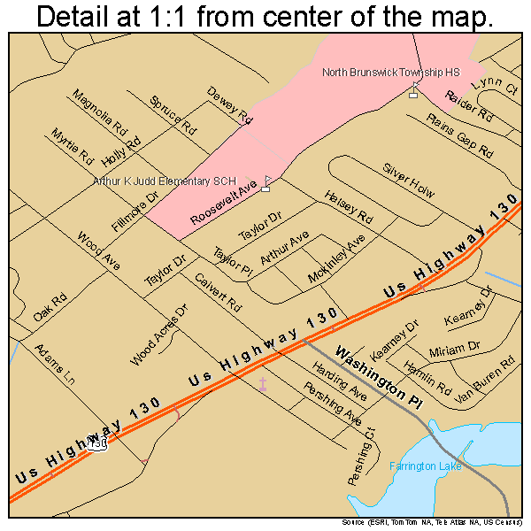North Brunswick Township New Jersey Street Map 3452605