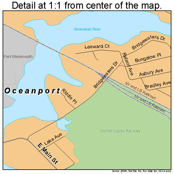 Oceanport New Jersey Street Map 3454570