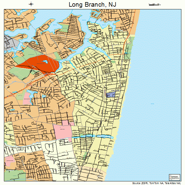 Aerial Photography Map of West Long Branch, NJ New Jersey