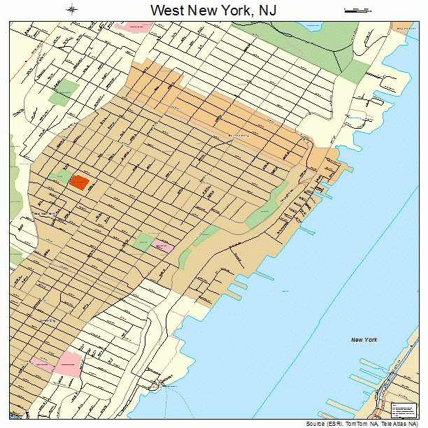 West New York New Jersey Street Map 3479610