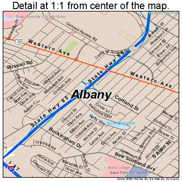 map of albany ny streets Albany New York Street Map 3601000 map of albany ny streets