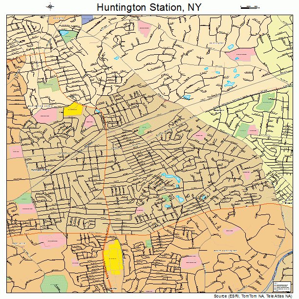 Classic USGS Huntington New York 7.5'x7.5' Topo Map – MyTopo Map Store