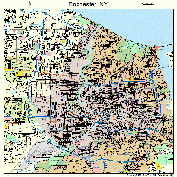 Rochester New York Street Map 3663000