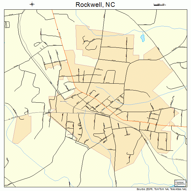 Rockwell, NC street map