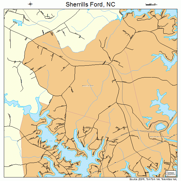 Sherrills Ford North Carolina Street Map 3761320