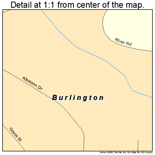Burlington, North Dakota road map detail