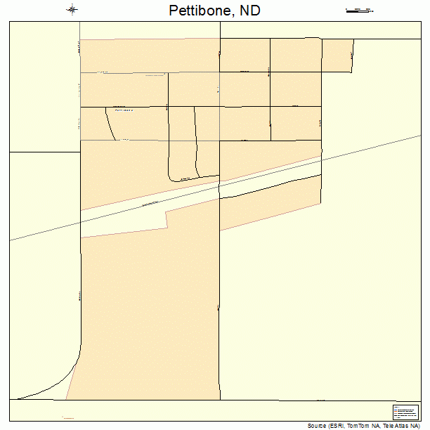 Pettibone North Dakota Street Map 3862060