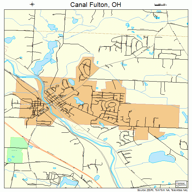 Canal Fulton Ohio Street Map 3911304