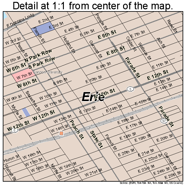 Erie Pennsylvania Street Map 4224000