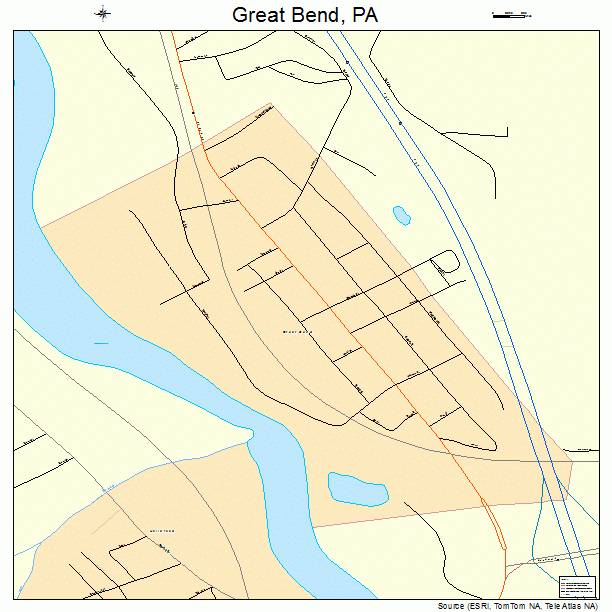 Great Bend, PA street map
