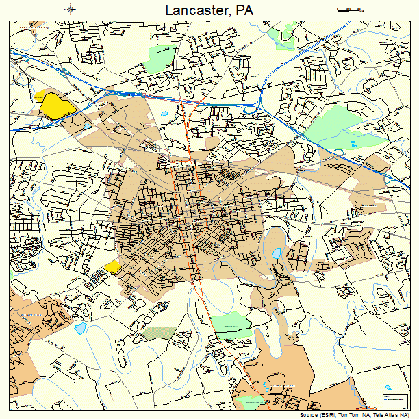 Lancaster Pennsylvania Street Map 4241216