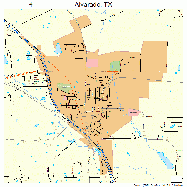 Alvarado Texas Street Map 4802260